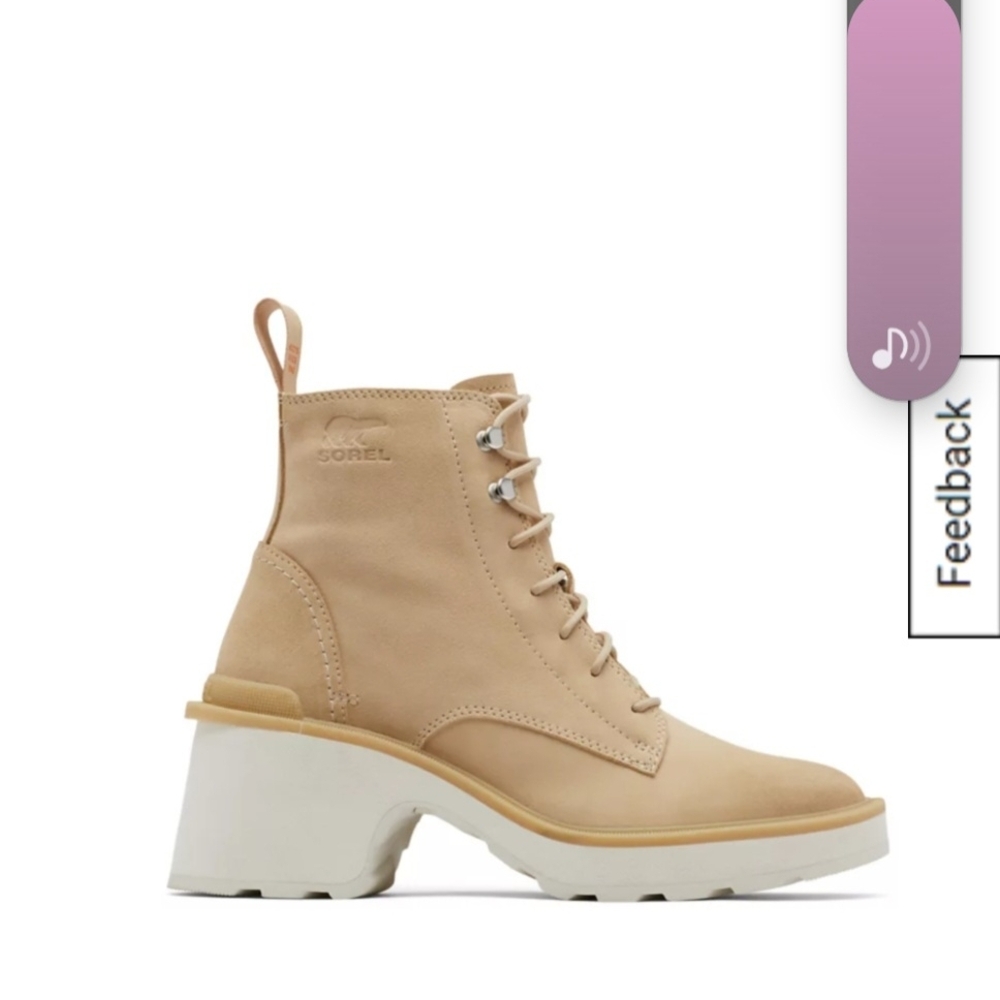 Sorel Women's Beige Lace Up Boots